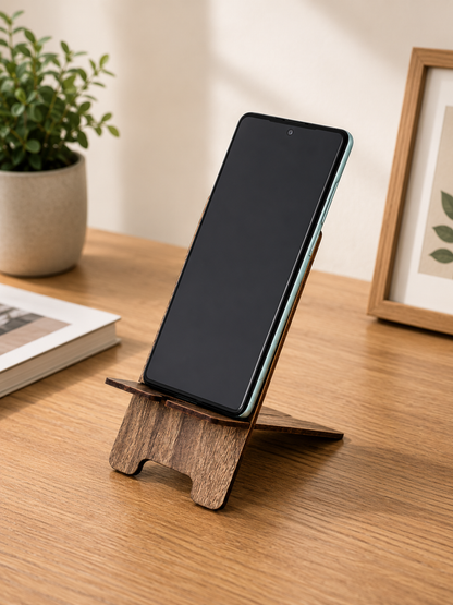 Evore™ Premium Ahşap Telefon Tutacağı